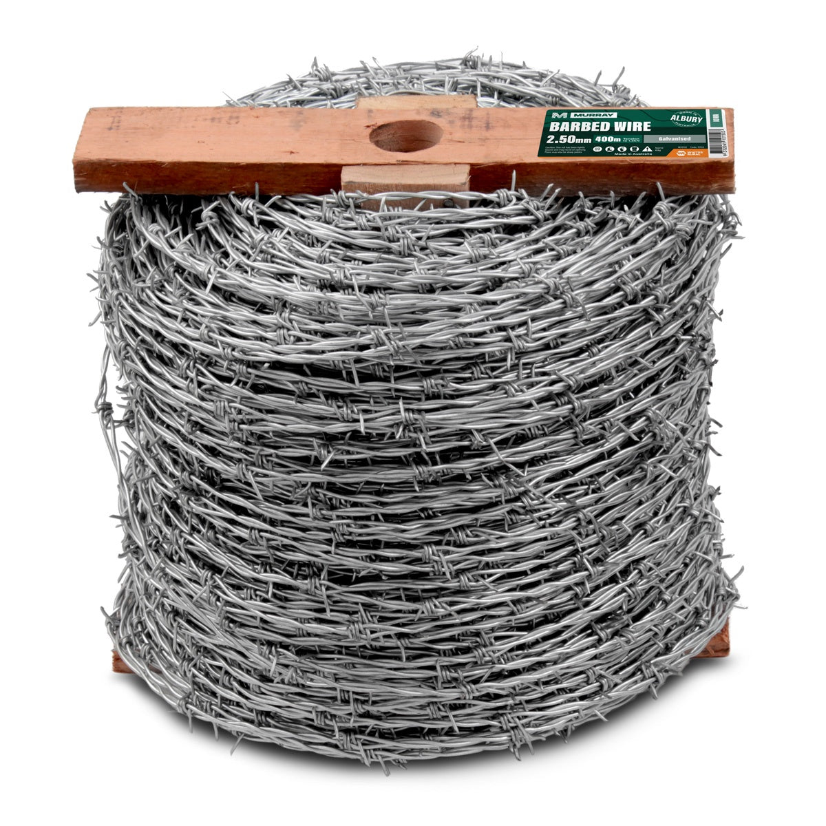 BARBED WIRE IOWA STD GALV 2.50MM X 400M