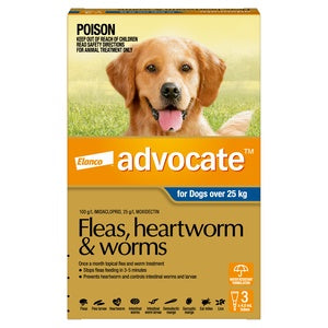 ADVOCATE DOGS OVER 25KG (XL) 3PK ELANCO