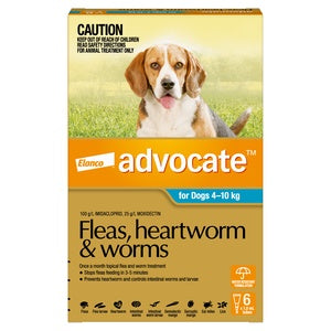 ADVOCATE DOGS 4KG-10KG (MED) 6PK ELANCO