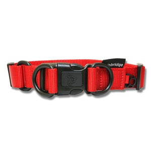 DOG COLLAR NYLON DOUBLE RING PREM XL RED