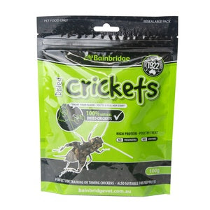 DRIED CRICKETS 100G BAINBRIDGE VET
