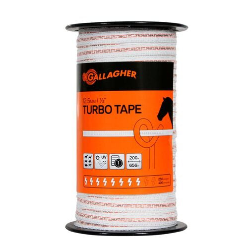 TURBO TAPE WHITE 12.5MM X 200MT G62354