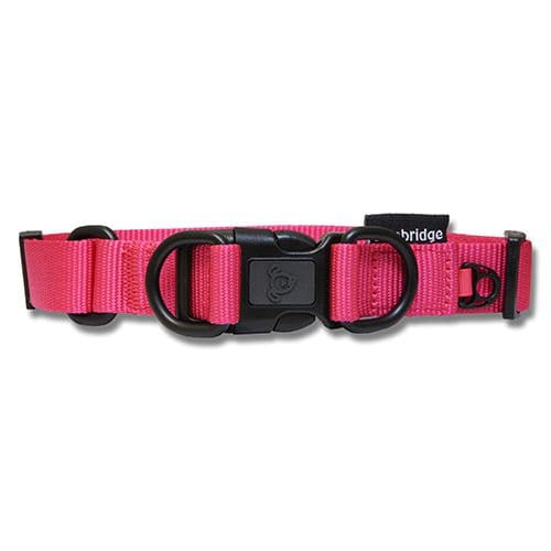 DOG COLLAR NYLON DOUBLE RING PREM XL PINK
