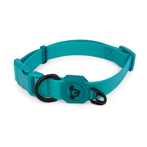 DOG COLLAR W/PROOF MEDIUM 34-49CM AQUA