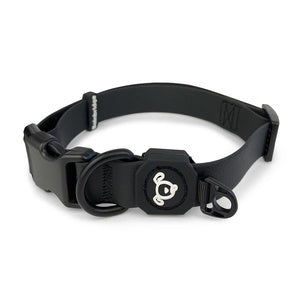 DOG COLLAR W/PROOF MEDIUM 34-49CM BLACK