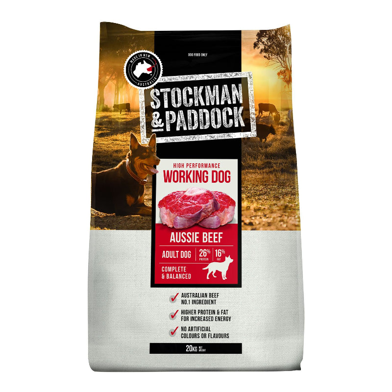 STOCKMAN & PADDOCK WORKING DOG BEEF 20KG