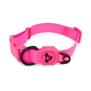 DOG COLLAR W/PROOF MEDIUM 34-49CM PINK
