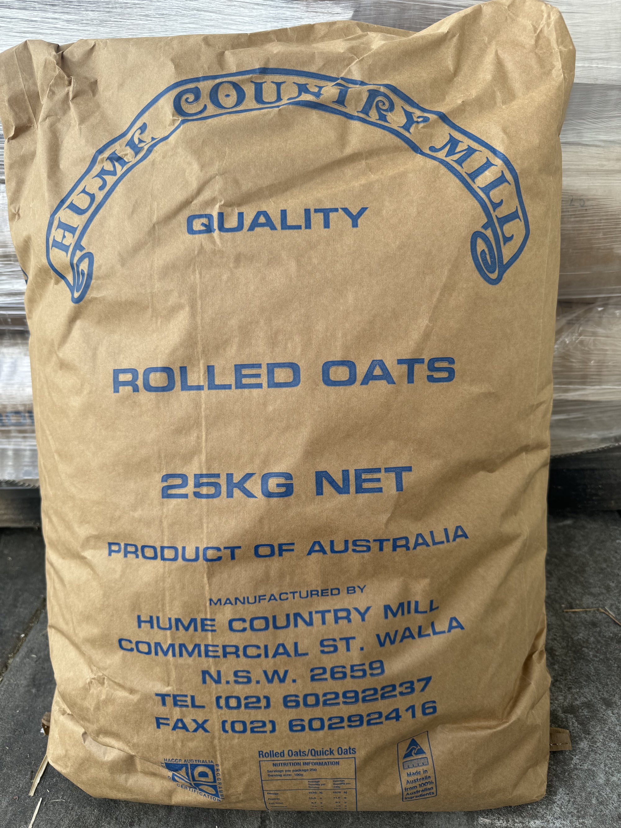 PREMIUM ROLLED OATS 25KG