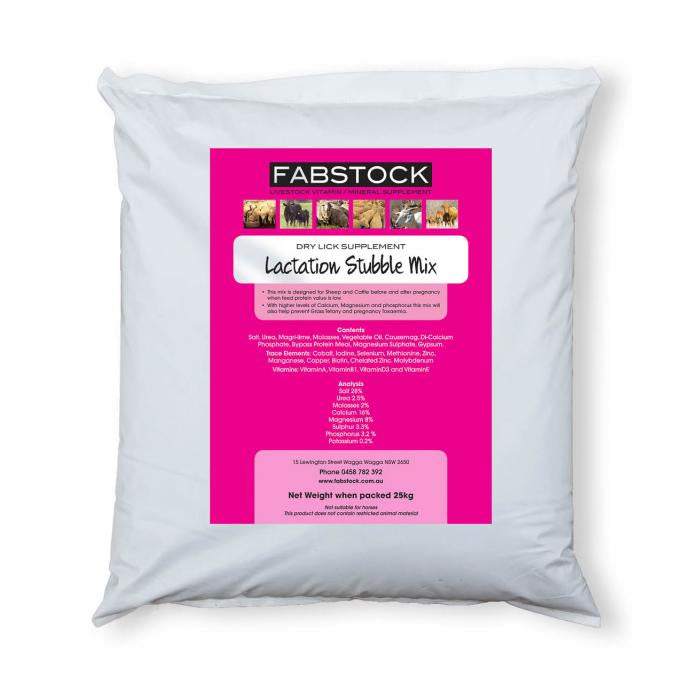 STUBBLE MIX 25KG FABSTOCK