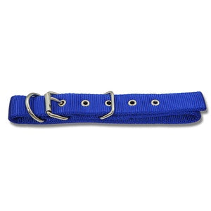 DOG COLLAR WEBBING 60CM BLUE