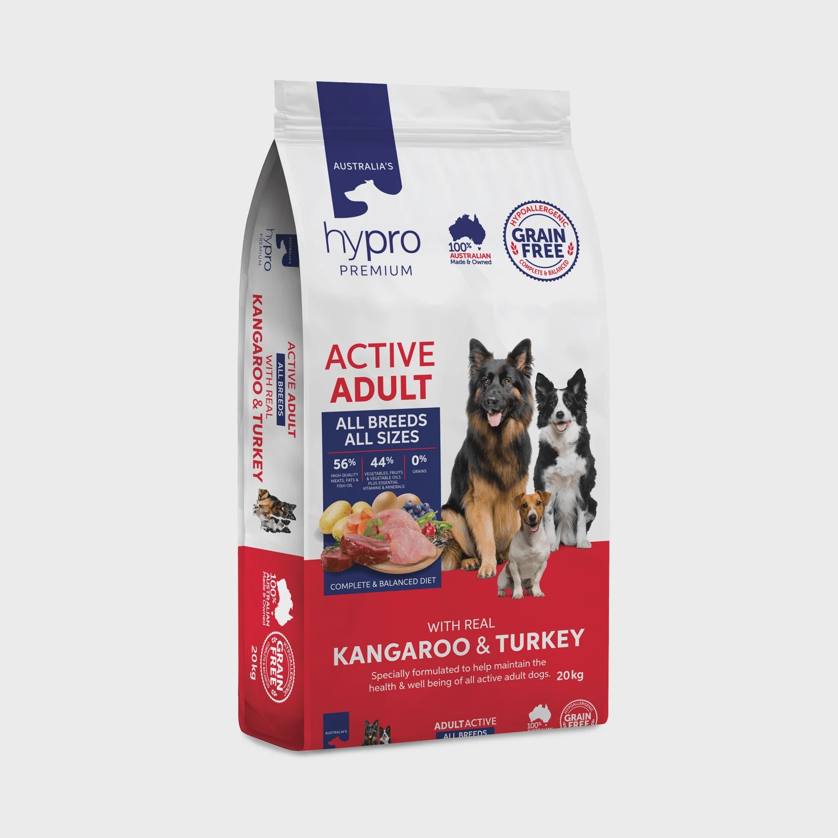 HYPRO WORKING DOG GRAIN FREE KANGAROO & TURKEY 20KG
