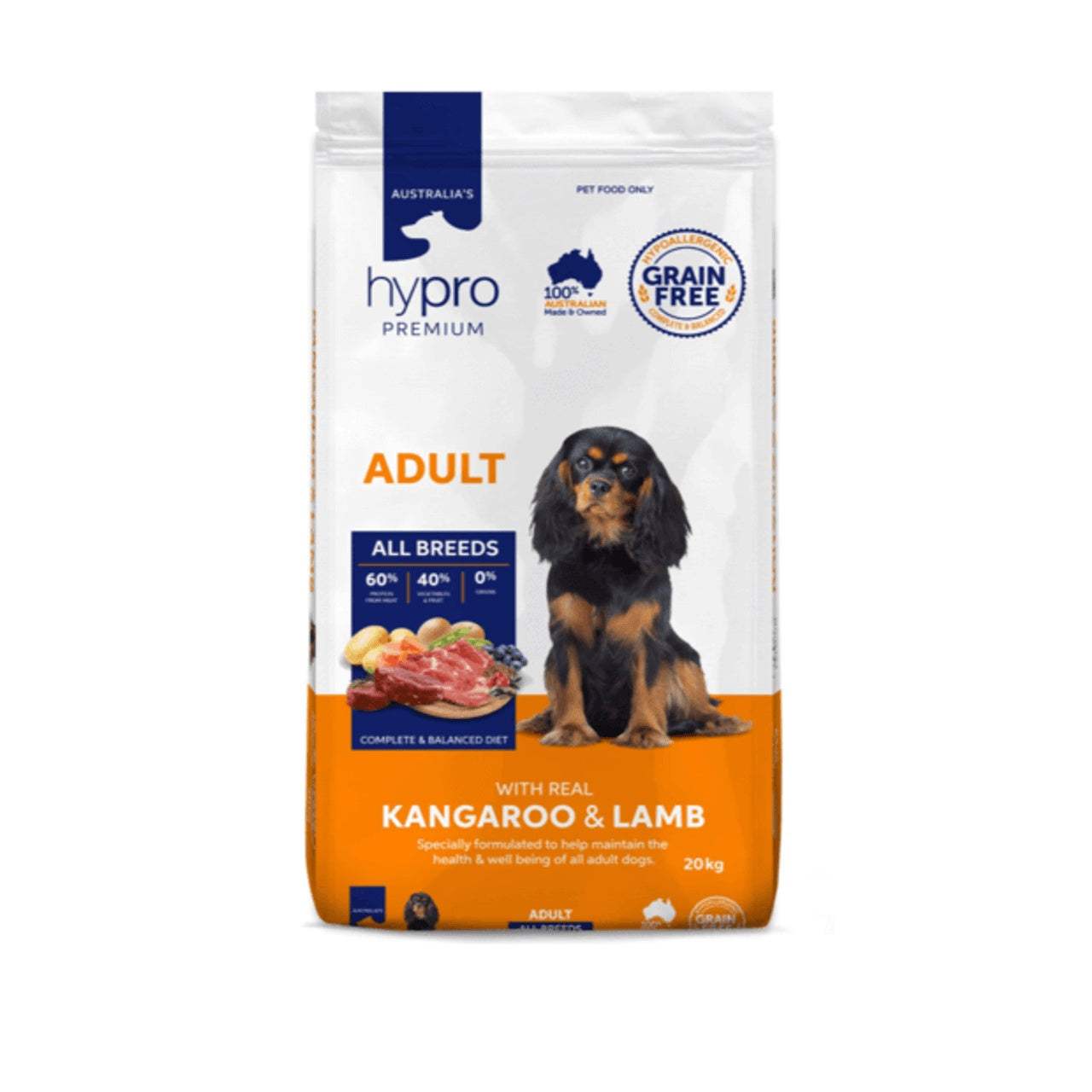 HYPRO ADULT GRAIN FREE KANGAROO & LAMB 20KG