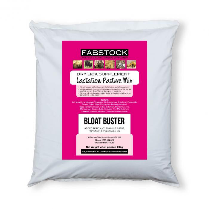 LACTATION PASTURE BLOAT BUSTER 25KG FABSTOCK