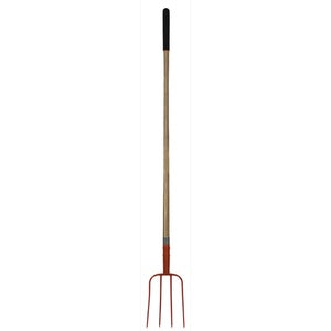 MANURE FORK 4 PRONG WOODEN HANDLE