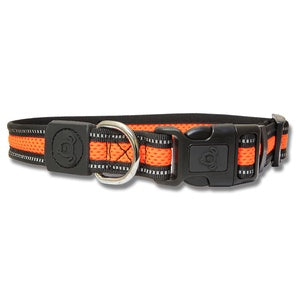 DOG COLLAR MED DBL LAYER RFL 35-51CM ORANGE
