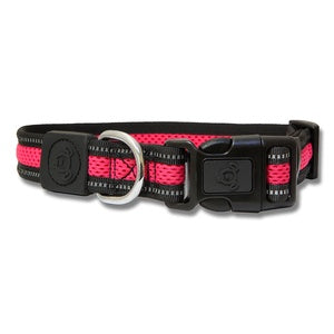 DOG COLLAR MED DBL LAYER RFL 35-51CM PINK