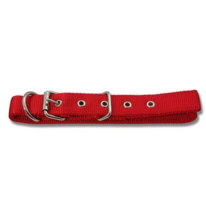 DOG COLLAR WEBBING 60CM RED