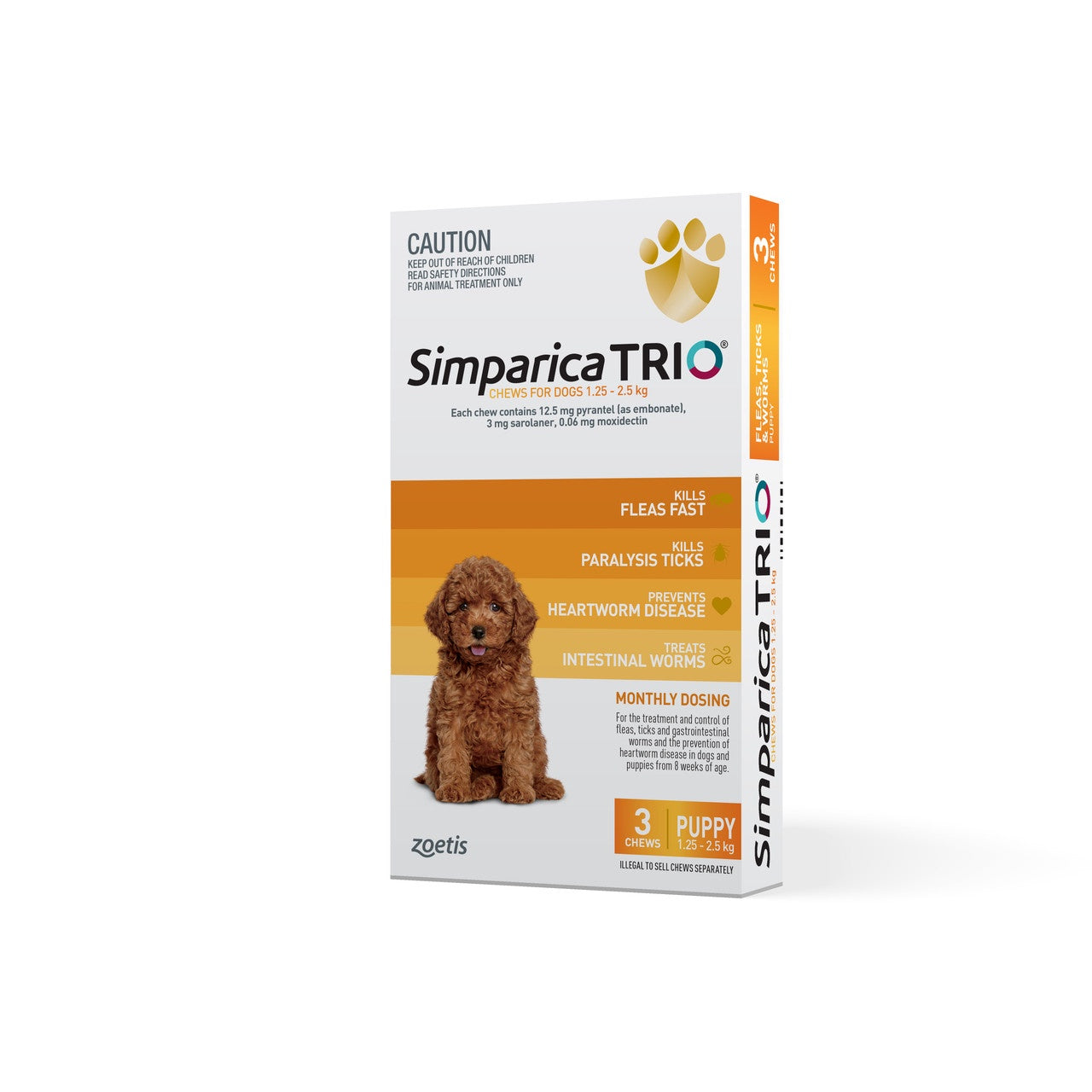 SIMPARICA TRIO 1.25-2.5KG YELLOW 3PK