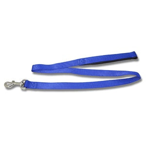 DOG LEAD WEBBED W/PADDED HANDLE 120CM X 25MM BLUE