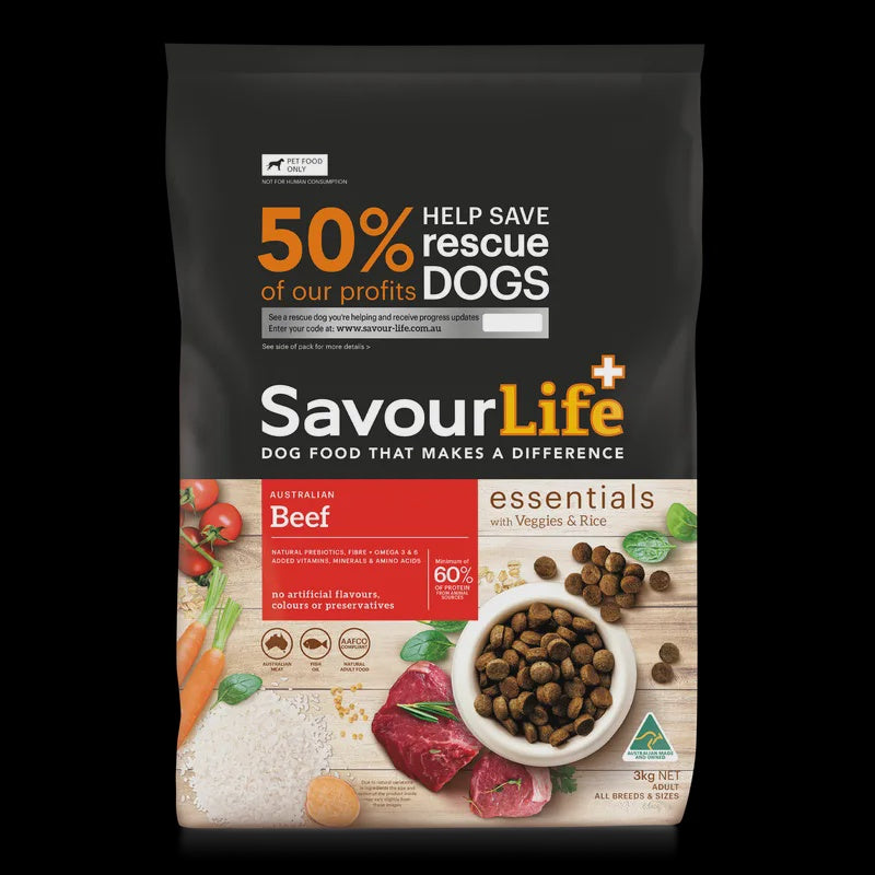 SAVOURLIFE ESSENTIALS ADULT BEEF 3KG