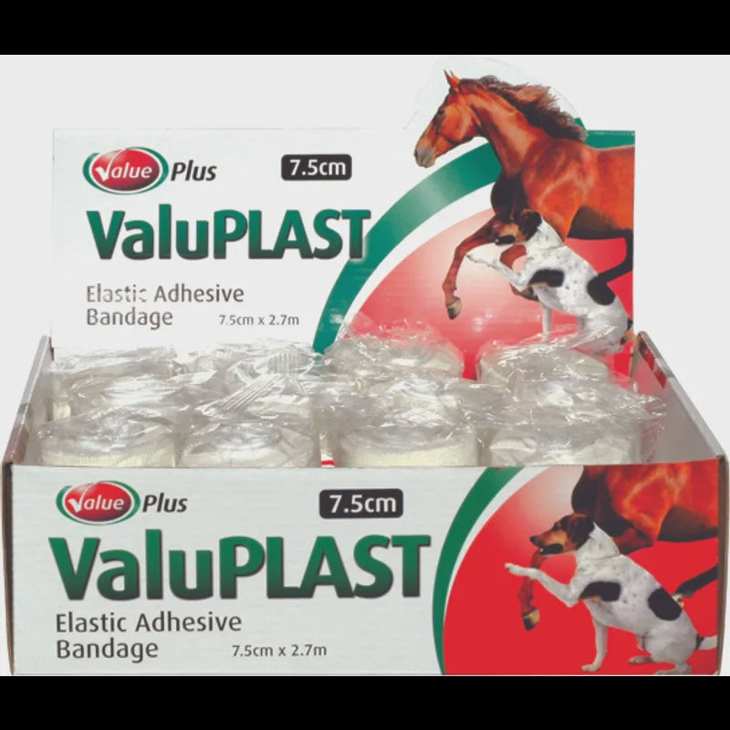 VALUPLAST ELASTIC ADHESIVE BANDAGE 7.5CM
